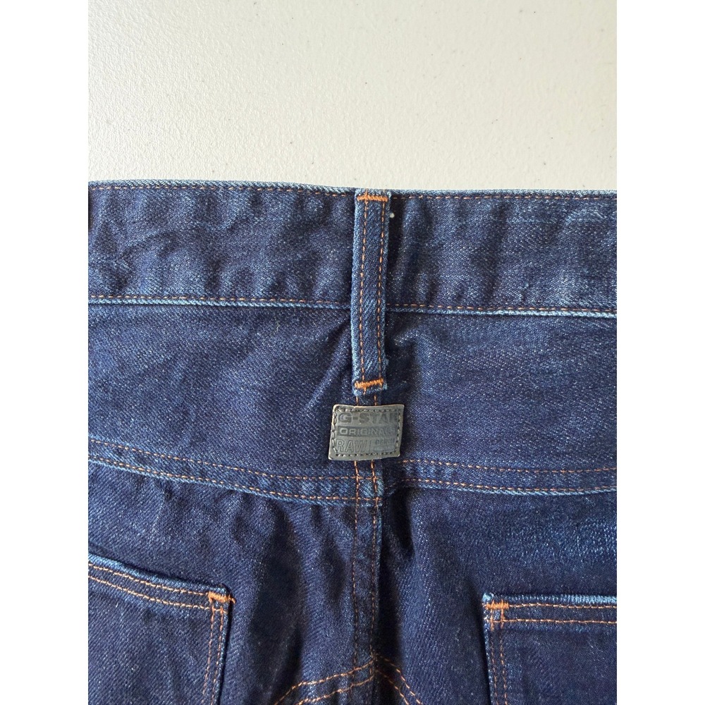 NWOT G-Star Raw 5620 3D Biker Patched Straight Jeans Dark Blue Wash 34x32 - Picture 4 of 9